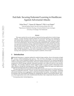 Fed-Safe: Securing Federated Learning in Healthcare Against Adversarial
  Attacks