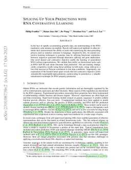 Splicing Up Your Predictions with RNA Contrastive Learning