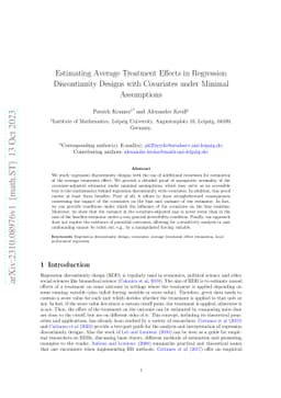 Estimating Average Treatment Effects in Regression Discontinuity Designs
  with Covariates under Minimal Assumptions