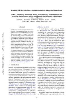 Ranking LLM-Generated Loop Invariants for Program Verification