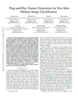 Plug-and-Play Feature Generation for Few-Shot Medical Image
  Classification