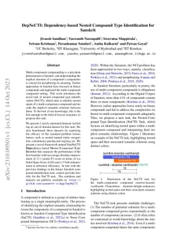 DepNeCTI: Dependency-based Nested Compound Type Identification for
  Sanskrit