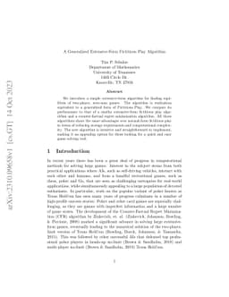 A Generalized Extensive-Form Fictitious Play Algorithm