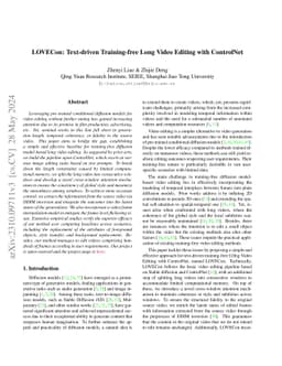 LOVECon: Text-driven Training-Free Long Video Editing with ControlNet