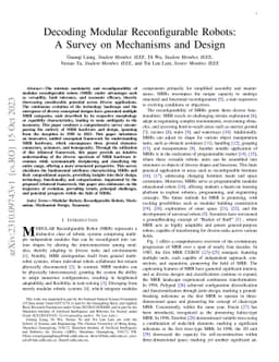 Decoding Modular Reconfigurable Robots: A Survey on Mechanisms and
  Design