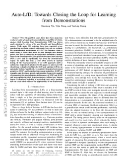 Auto-LfD: Towards Closing the Loop for Learning from Demonstrations