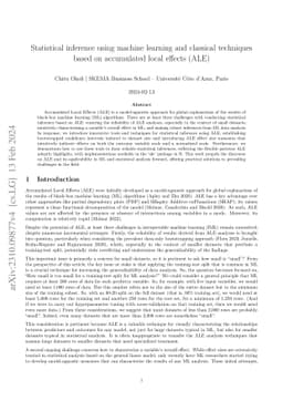 Statistical inference using machine learning and classical techniques
  based on accumulated local effects (ALE)