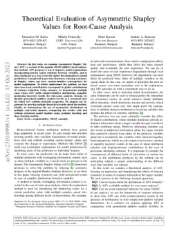 Theoretical Evaluation of Asymmetric Shapley Values for Root-Cause
  Analysis