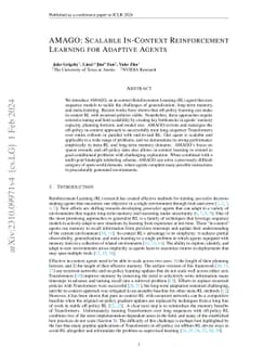 AMAGO: Scalable In-Context Reinforcement Learning for Adaptive Agents