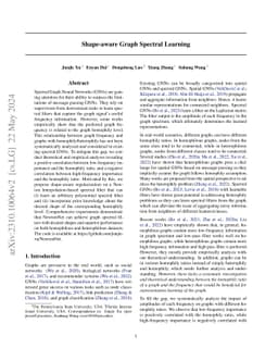 Shape-aware Graph Spectral Learning