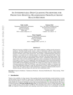 An Interpretable Deep-Learning Framework for Predicting Hospital
  Readmissions From Electronic Health Records