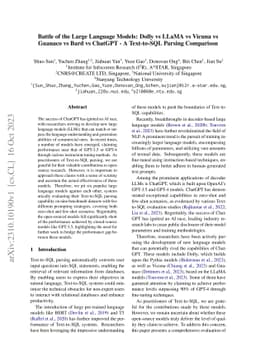 Battle of the Large Language Models: Dolly vs LLaMA vs Vicuna vs Guanaco
  vs Bard vs ChatGPT -- A Text-to-SQL Parsing Comparison
