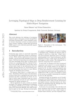 Leveraging Topological Maps in Deep Reinforcement Learning for
  Multi-Object Navigation