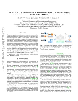 LocSelect: Target Speaker Localization with an Auditory Selective
  Hearing Mechanism