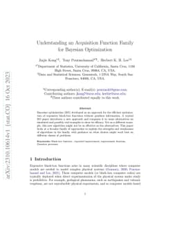 Understanding an Acquisition Function Family for Bayesian Optimization