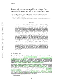 Domain Generalization Using Large Pretrained Models with
  Mixture-of-Adapters
