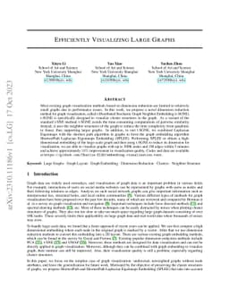 Efficiently Visualizing Large Graphs