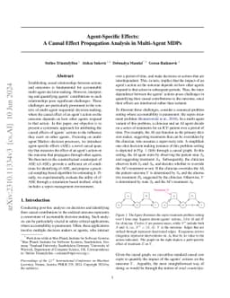 Agent-Specific Effects: A Causal Effect Propagation Analysis in
  Multi-Agent MDPs
