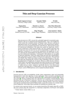 Thin and Deep Gaussian Processes