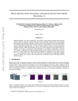 High-Resolution Building and Road Detection from Sentinel-2