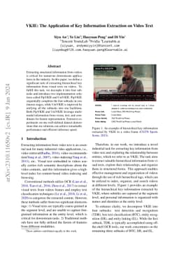 VKIE: The Application of Key Information Extraction on Video Text