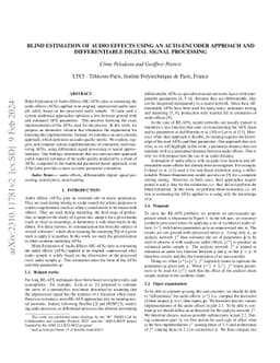 Blind estimation of audio effects using an auto-encoder approach and
  differentiable digital signal processing