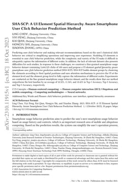 SHA-SCP: A UI Element Spatial Hierarchy Aware Smartphone User Click
  Behavior Prediction Method