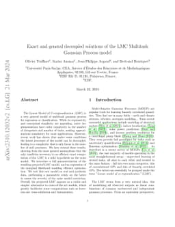Exact and general decoupled solutions of the LMC Multitask Gaussian
  Process model