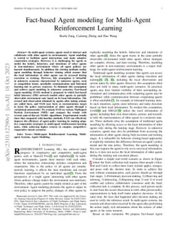 Fact-based Agent modeling for Multi-Agent Reinforcement Learning