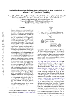 Eliminating Reasoning via Inferring with Planning: A New Framework to
  Guide LLMs' Non-linear Thinking