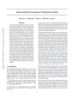 Improved Operator Learning by Orthogonal Attention
