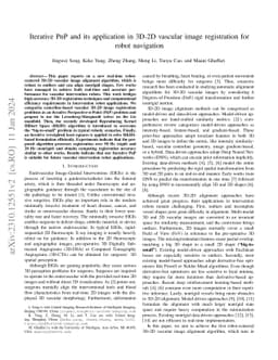 Iterative PnP and its application in 3D-2D vascular image registration
  for robot navigation