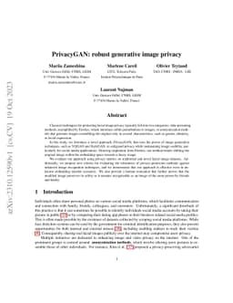 PrivacyGAN: robust generative image privacy