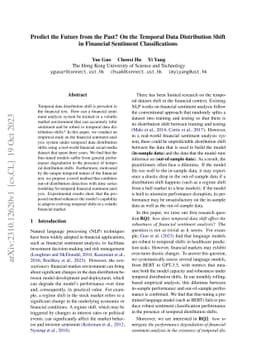 Predict the Future from the Past? On the Temporal Data Distribution
  Shift in Financial Sentiment Classifications