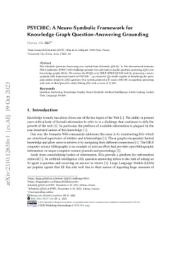 PSYCHIC: A Neuro-Symbolic Framework for Knowledge Graph
  Question-Answering Grounding