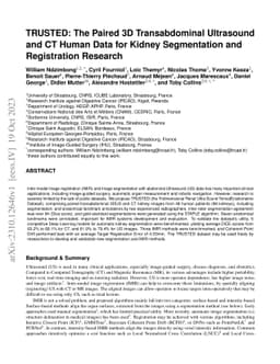 TRUSTED: The Paired 3D Transabdominal Ultrasound and CT Human Data for
  Kidney Segmentation and Registration Research