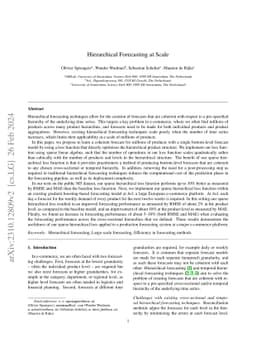 Hierarchical Forecasting at Scale