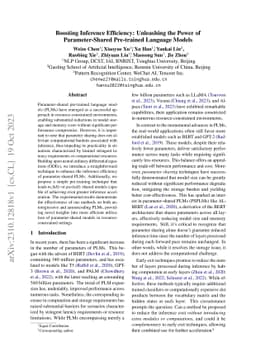 Boosting Inference Efficiency: Unleashing the Power of Parameter-Shared
  Pre-trained Language Models