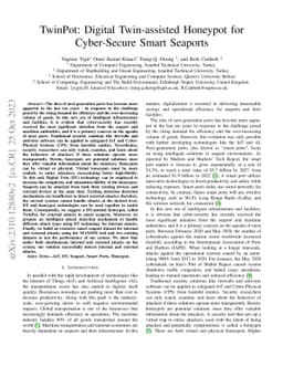 TwinPot: Digital Twin-assisted Honeypot for Cyber-Secure Smart Seaports