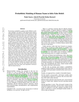 Probabilistic Modeling of Human Teams to Infer False Beliefs