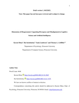 Dimensions of Disagreement: Unpacking Divergence and Misalignment in
  Cognitive Science and Artificial Intelligence
