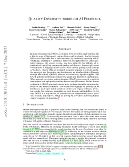Quality-Diversity through AI Feedback