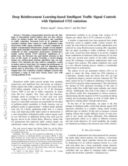 Deep Reinforcement Learning-based Intelligent Traffic Signal Controls
  with Optimized CO2 emissions