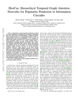 HierCas: Hierarchical Temporal Graph Attention Networks for Popularity
  Prediction in Information Cascades
