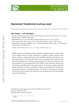 Equivariant Transformer is all you need