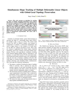 Simultaneous Shape Tracking of Multiple Deformable Linear Objects with
  Global-Local Topology Preservation