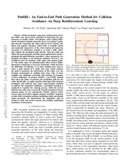 PathRL: An End-to-End Path Generation Method for Collision Avoidance via
  Deep Reinforcement Learning