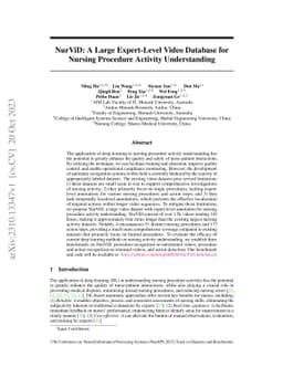 NurViD: A Large Expert-Level Video Database for Nursing Procedure
  Activity Understanding