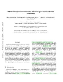 Definition-independent Formalization of Soundscapes: Towards a Formal
  Methodology