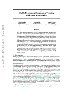 Stable Nonconvex-Nonconcave Training via Linear Interpolation